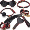 Generique Kit Bdsm 7 Pièces Caiman noir-Rouge